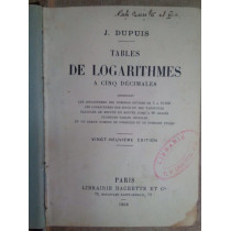 Tables de logaritmes a cinq decimales