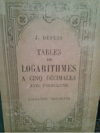 Tables de logarithmes a cinq decimales avec formulaire