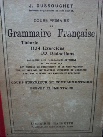 Cours primaire de grammaire francaise