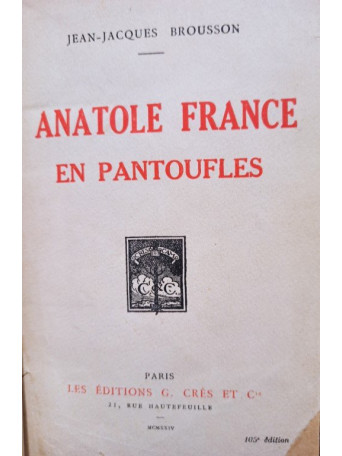 Anatole France en pantoufles