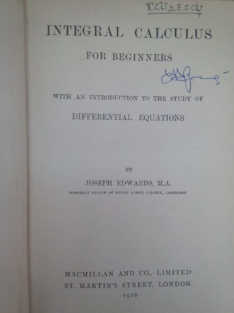 Integral calculus for beginners