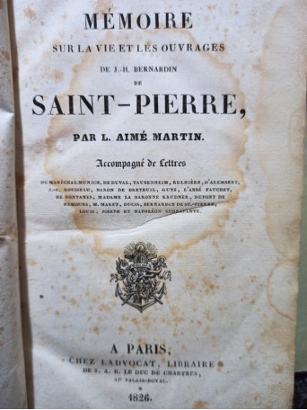 Memoire sur la vie et les ouvrages de J.-H. Bernardin de Saint Pierre