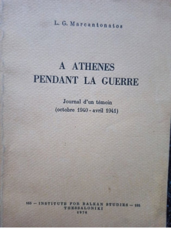 A Athenes pendant la guerre