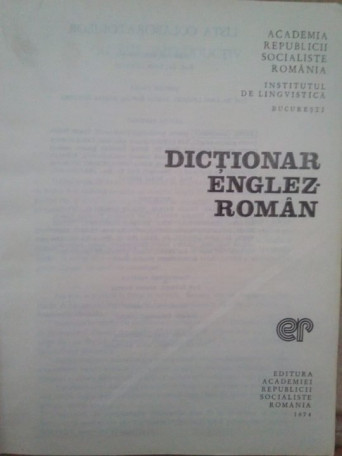 Dictionar englez-roman