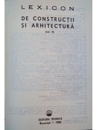 Lexicon de constructii si arhitectura vol. 2