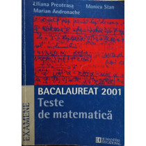 Bacalaureat 2001 - Teste de matematica