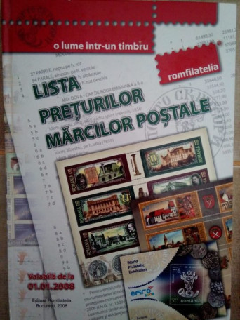 Lista preturilor marcilor postale