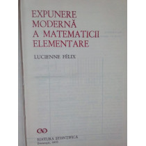 Expunere moderna a matematicii elementare