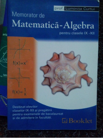 Memorator de matematica-algebra pentru clasele IX-XII