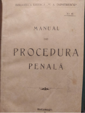 Manual de procedura penala