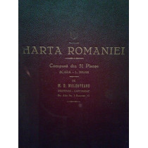 Harta Romaniei compusa din 51 planse