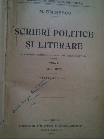 Scrieri politice si literare