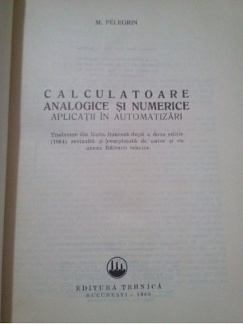 Calculatoare analogice si numerice