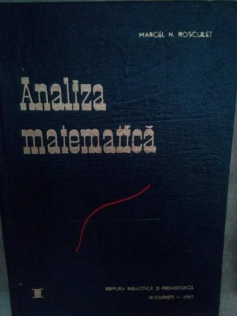 Analiza matematica, vol. I