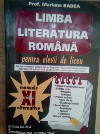 Limba si literatura romana pentru elevii de liceu