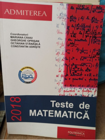 Teste de matematica 2018