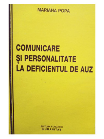 Comunicare si personalitate la deficientul de auz