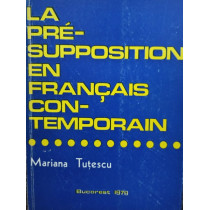 La presupposition en francais contemporain