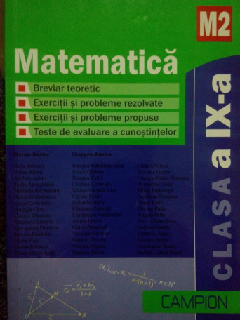 Matematica clasa a IX-a