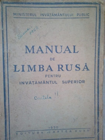 Manual de limba rusa pentru invatamantul superior