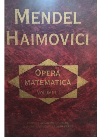 Opera matematica, vol. 1