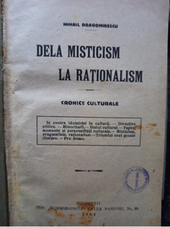 Dela misticism la rationalism