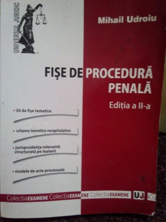 Mihail Udroiu - Fise de procedura penala, ed. a II-a - 2013 - brosata