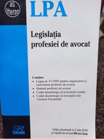 Legislatia profesiei de avocat