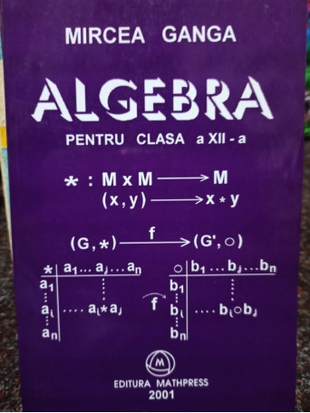 Algebra pentru clasa a XII-a, Profil M1, vol. II