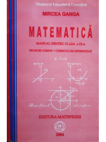 Matematica. Manual pentru clasa a IX-a