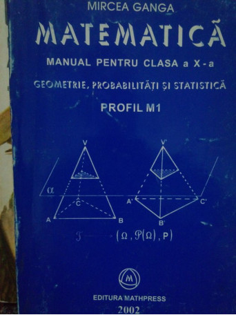 Matematica. Manual pentru clasa a Xa profil M1