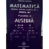 Matematica. Manual pentru clasa a XIIa