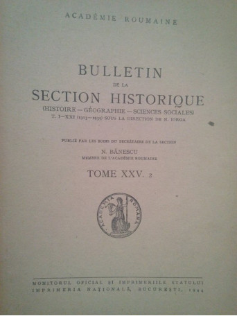 Bulletin de la section historique