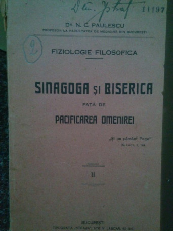 Sinagoga si Biserica fata de pacificarea omenirei