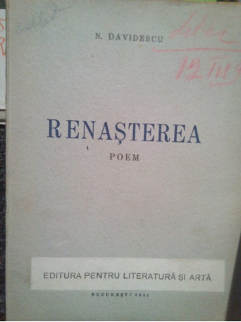 Renasterea. Poem