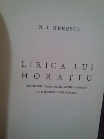 Lirica lui Horatiu