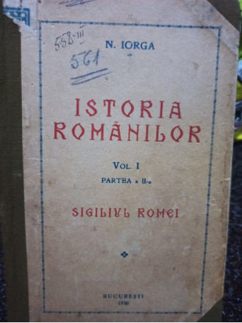 Istoria romanilor, vol. I, partea a IIa