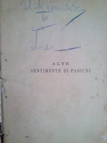 Alte sentimente si pasiuni