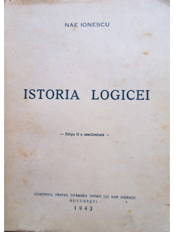 Istoria logicei, editia a IIa neschimbata