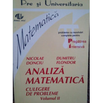 Analiza matematica culegere de probleme, vol. II