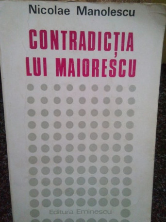 Contradictia lui Maiorescu