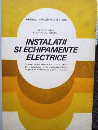 Instalatii si echipamente electrice