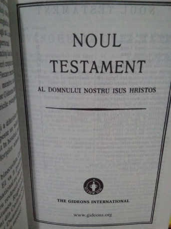 Noul Testament al Domnului nostru Isus Hristos