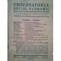 Observatorul social-economic. Revista trimestriala de studii si anchete social-economice