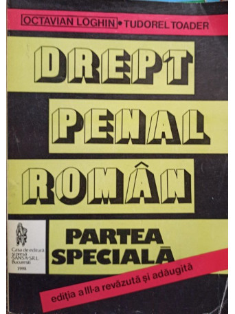 Drept penal roman - Partea speciala, editia a IIIa