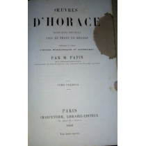 OEUVRES D'Horace tome premier - 1860