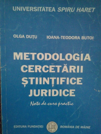 Metodologia cercetarii stiintifice juridice