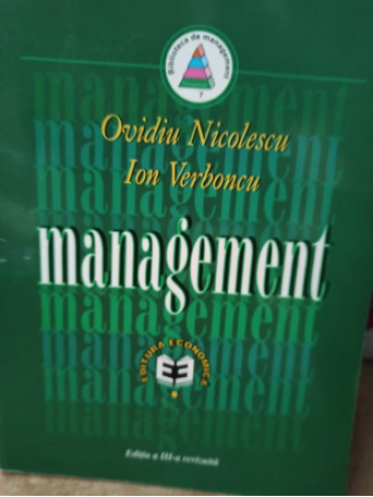 Ovidiu Nicolescu - Management - 1999 - Brosata