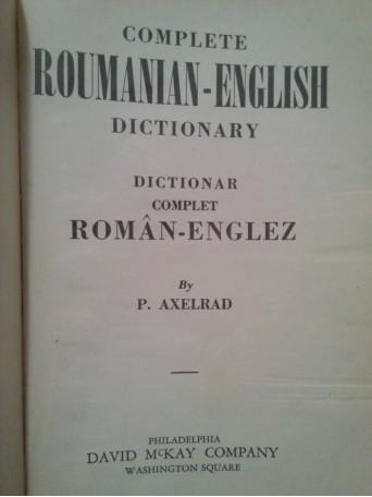 Complete roumanian-english dictionary