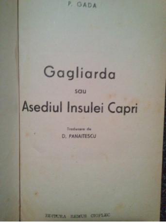 Gagliarda sau Asediul Insulei Capri